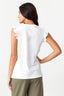Optic White Ladder Stitch Tiered T-Shirt - Select Fashion