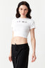 White L`Amour Hotfix Crop Tee - Select Fashion