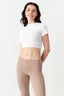 White Plain Tie Back Crop Tee - Select Fashion