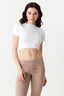 White Plain Tie Back Crop Tee - Select Fashion
