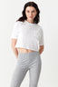 White Diamante Pocket Tee - Select Fashion