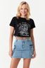 Black Diamante Fringe Freedom Hawaii Tee - Select Fashion
