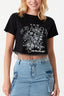 Black Diamante Fringe Freedom Hawaii Tee - Select Fashion