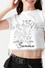 White Diamante Fringe Freedom Hawaii Tee - Select Fashion