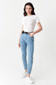 White Diamante Edge Tshirt Bodysuit - Select Fashion