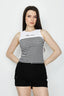 Optic White More Love Stripe Vest - Select Fashion