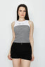 Optic White More Love Stripe Vest - Select Fashion