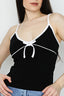 Black Bow Front Vest - Select Fashion