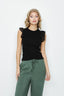 Black Lace Frill Vest - Select Fashion