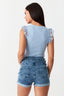 Blue Lace Frill Vest - Select Fashion