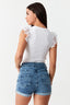Optic White Lace Frill Vest - Select Fashion