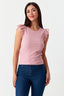 Pink Lace Frill Vest - Select Fashion
