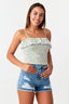 Multi Ruffle Square Neck Vest - Select Fashion