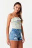 Multi Ruffle Square Neck Vest - Select Fashion