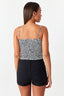 Mono Ditsy Printed Popper Vest - Select Fashion