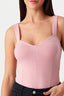 Pink Basic Seam Bodysuit - Select Fashion