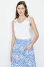 Optic White Lace Detail V Vest - Select Fashion