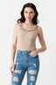 Sand Broderie Frill Bodysuit - Select Fashion