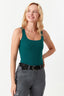 Ivy Green Square Neck Ribbed Bodysuit - Select Fashion