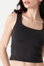 Black Slinky Square Neck Top - Select Fashion