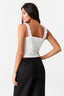 Optic White Broderie Frill Vest Top - Select Fashion