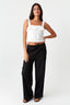 Optic White Broderie Frill Vest Top - Select Fashion