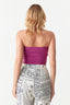 Dark Berry Twisted Rib Bandeau - Select Fashion