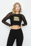 Black Official Mesh Panel Top - Select Fashion