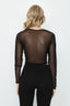 Black Official Mesh Panel Top - Select Fashion