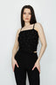 Black Diamante Mesh Vest - Select Fashion
