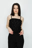 Black Diamante Mesh Vest - Select Fashion