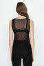 Black Diamante Mesh Top - Select Fashion