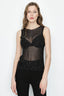 Black Diamante Mesh Top - Select Fashion