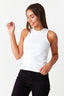 Optic White All Over Square Diamante Top - Select Fashion