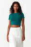 Ivy Green Basic Fitted Crop Tee - Select Fashion