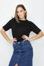 Black Basic Oversized Tee - Select Fashion