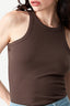 Earth Brown Ribbed Scoop Vest - Select Fashion