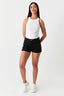 Optic White Ribbed Scoop Vest - Select Fashion