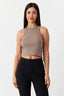 Pebble Ribbed Racer Crop Vest - Select Fashion