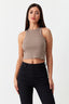 Pebble Ribbed Racer Crop Vest - Select Fashion
