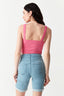 Hot Pink Wide Strap Diamond Halter Neck Top - Select Fashion