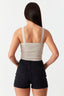 Stone Wide Strap Diamond Halter Neck Top - Select Fashion