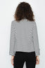 Mono Stripe Roll Sleeve Ponte Jacket - Select Fashion