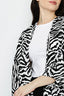 Mono Zebra Kimono Cover Up - Select Fashion