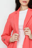 Salmon Pink Edge to Edge Soft Jacket - Select Fashion