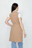 Camel Belted Sleeveless Jacket - Select Fashion
