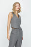 Grey Pinstripe Waistcoat - Select Fashion