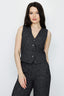 Navy Textured Tailored Waistcoat - Select Fashion