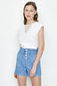 Light Wash Paperbag Denim Short - Select Fashion