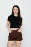 Chocolate Elasticated Casual Short - Select Fashion